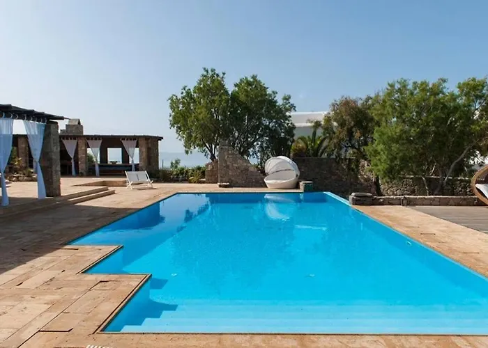 Dreamy Boho 5bed With Pool And Ocean View 빌라 Mykonos Town