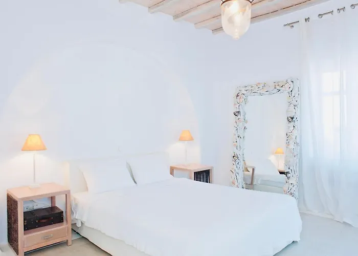 빌라 Dreamy Boho 5bed With Pool And Ocean View Mykonos Town