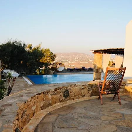 Dreamy Boho 5bed With Pool And Ocean View Mykonos Town