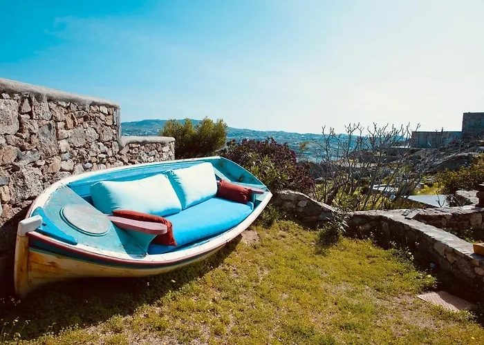 Dreamy Boho 5bed With Pool And Ocean View Mykonos Town