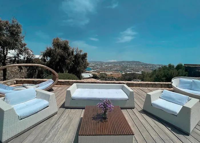 Dreamy Boho 5bed With Pool And Ocean View Villa Mykonos Town